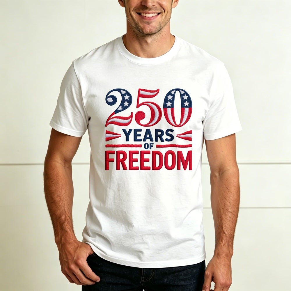 Patriotic American Flag Design Classic T-Shirt 250 Years Of Freedom