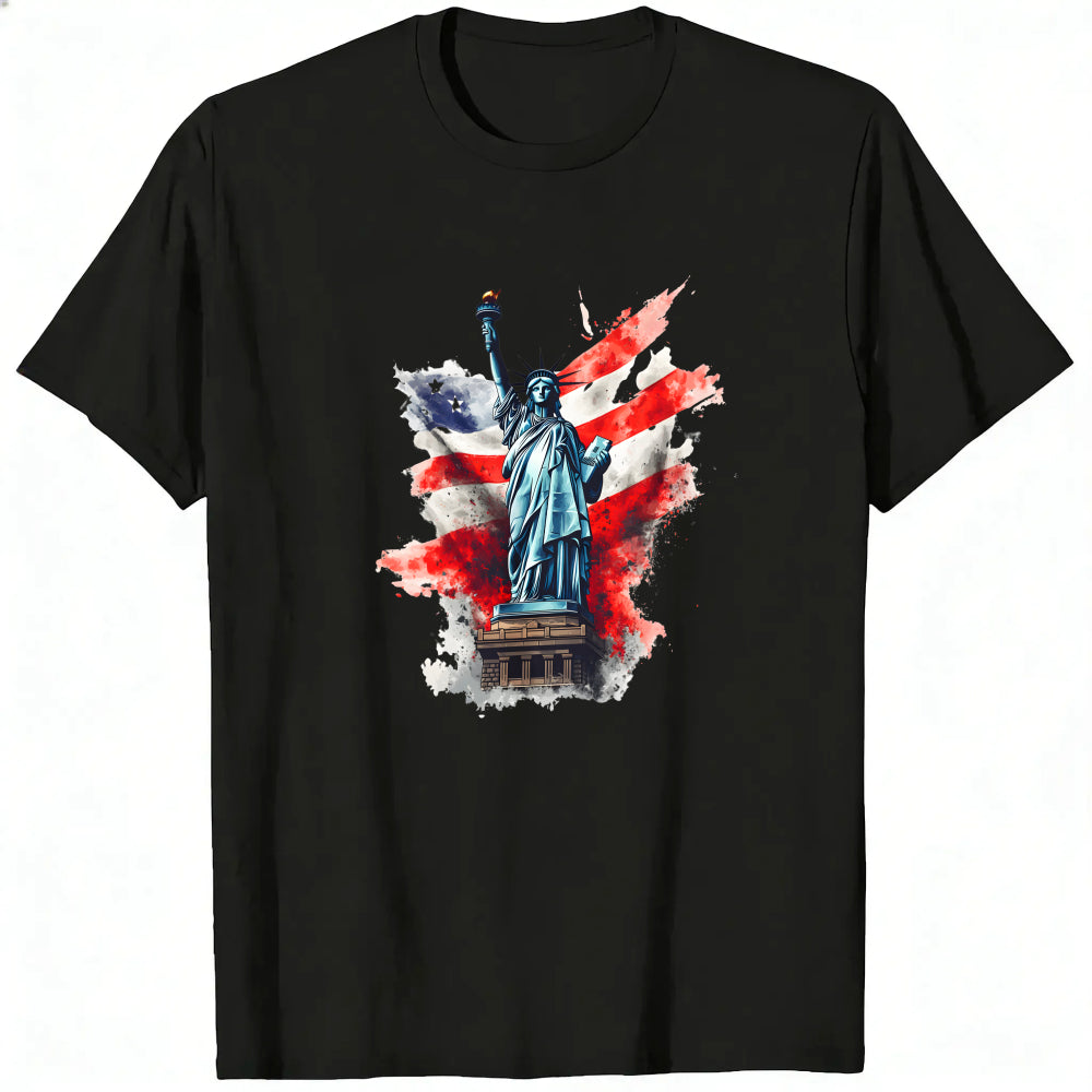 Patriotic American Flag Statue Of Liberty Classic T-Shirt
