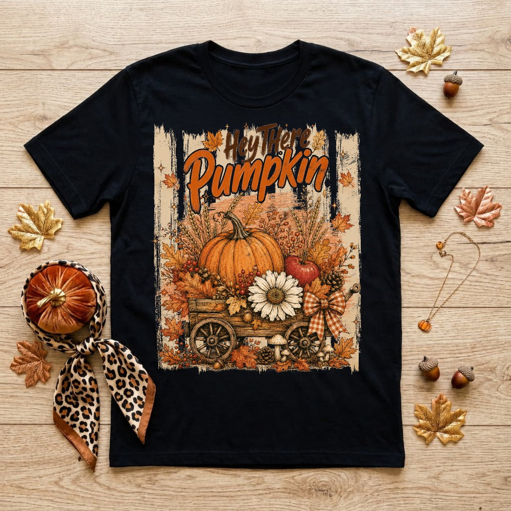 Vintage Autumn Harvest Hey There Pumpkin Classic T-Shirt