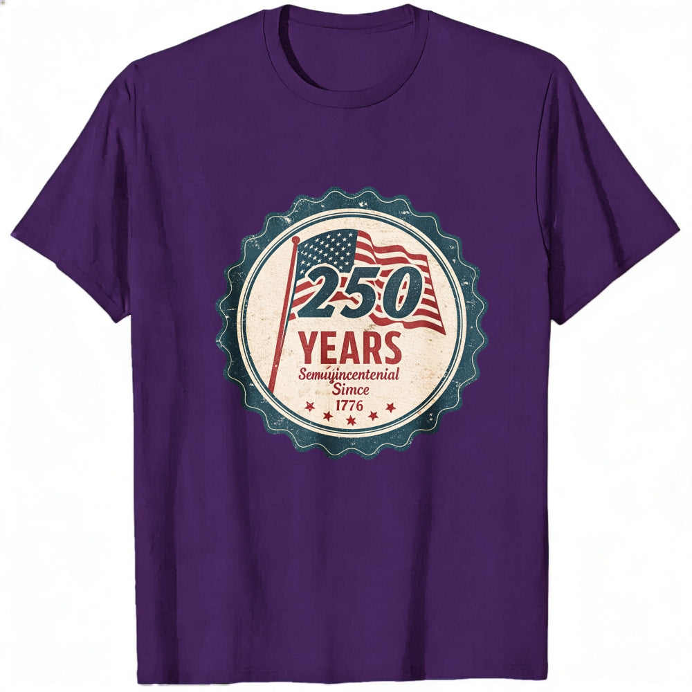 Patriotic American Flag 250 Years Semi Bicentennial Since 1776 Classic T-Shirt