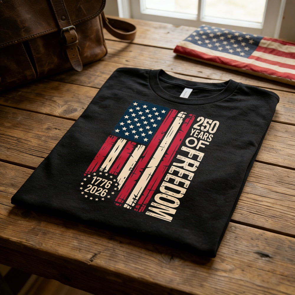 American Flag Design Classic T-Shirt 250 Years Of Freedom 1776 2026