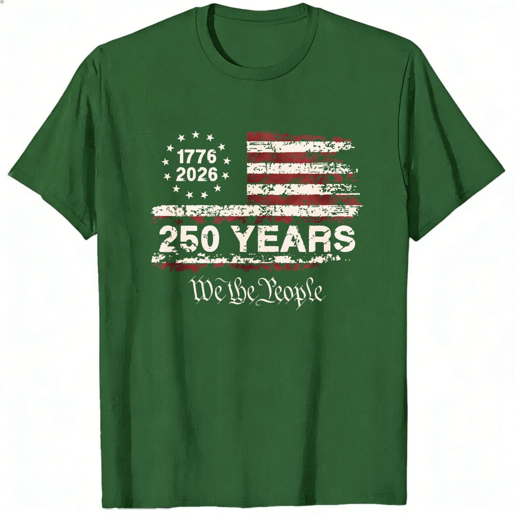 Patriotic American Flag Design Classic T-Shirt 250 Years We The People 1776 2026