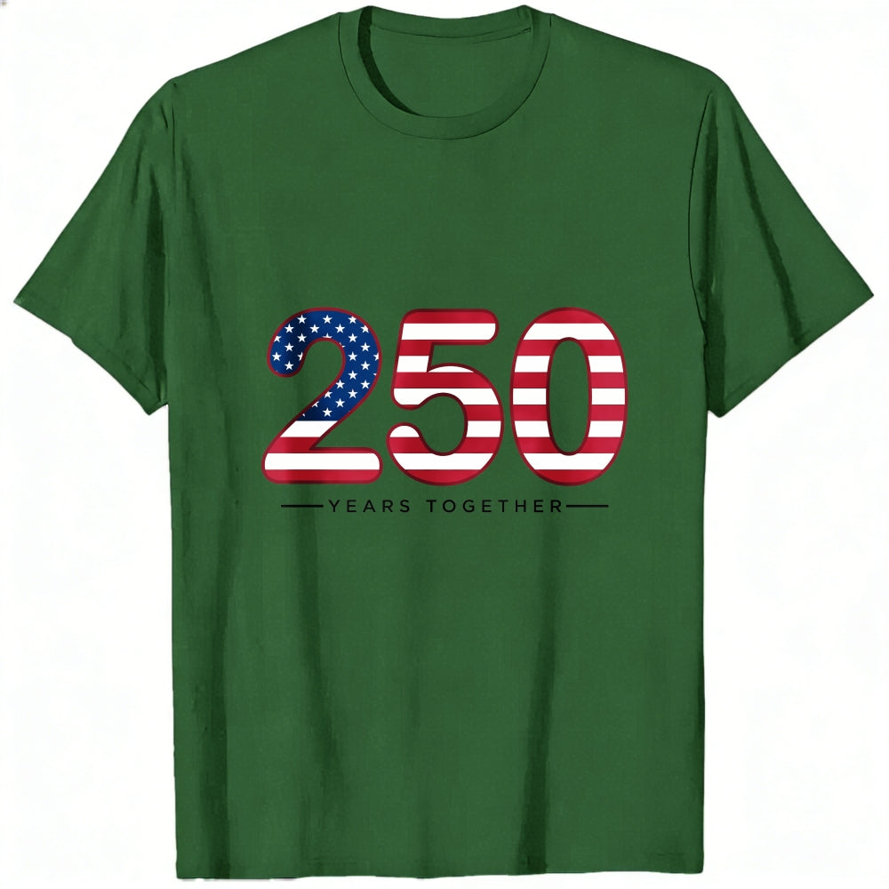 Patriotic American Flag Design Classic T-Shirt 250 Years Together