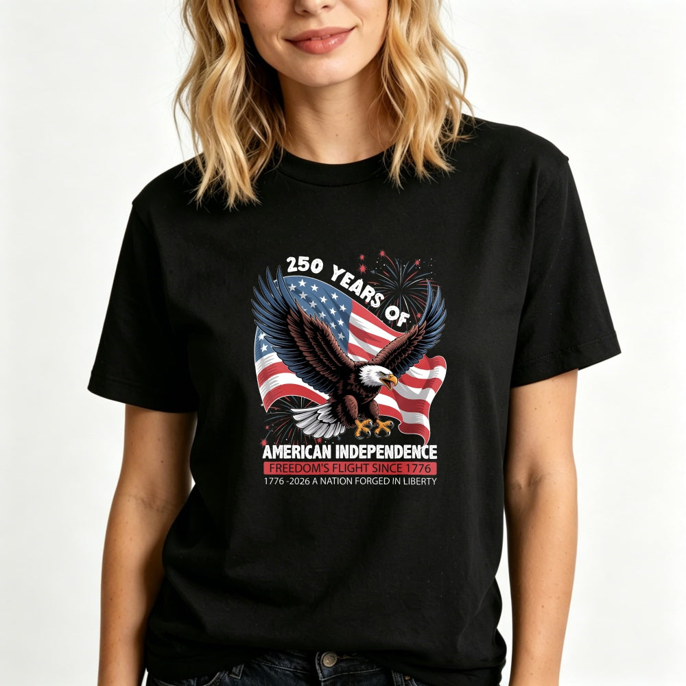Patriotic Eagle American Flag Classic T-Shirt 250 Years Of American Independence Freedom S Flight Since 1776