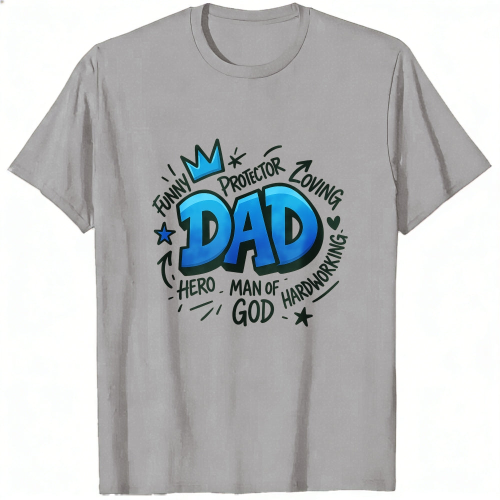Funny Protector Loving Dad Hero Man Of God Hardworking Classic T-Shirt