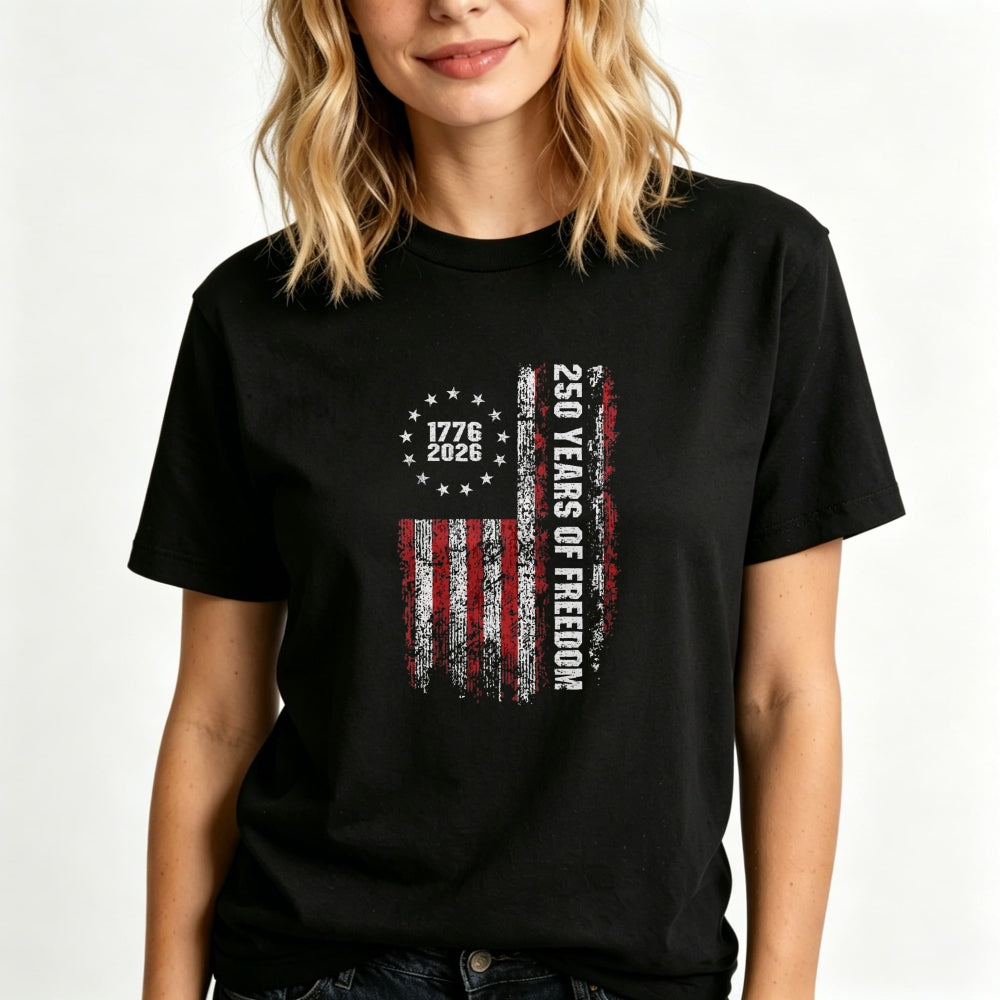 American Flag Design Classic T-Shirt 250 Years Of Freedom 1776 2026