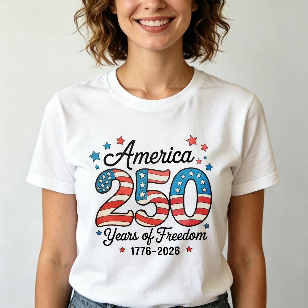 Patriotic American Flag Design Classic T-Shirt America 250 Years Of Freedom 1776 2026
