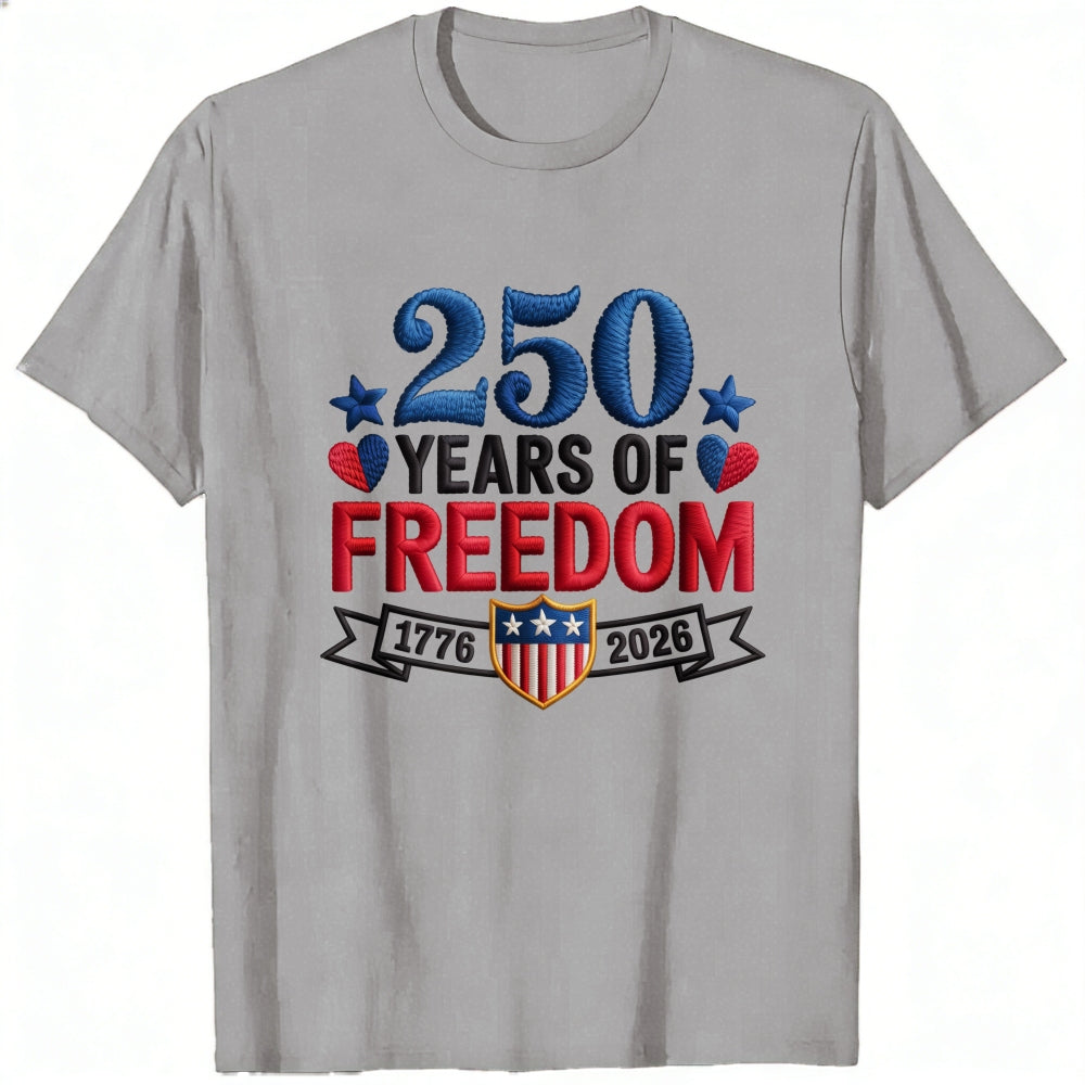 Patriotic American Independence Day 250 Years Of Freedom Classic T-Shirt