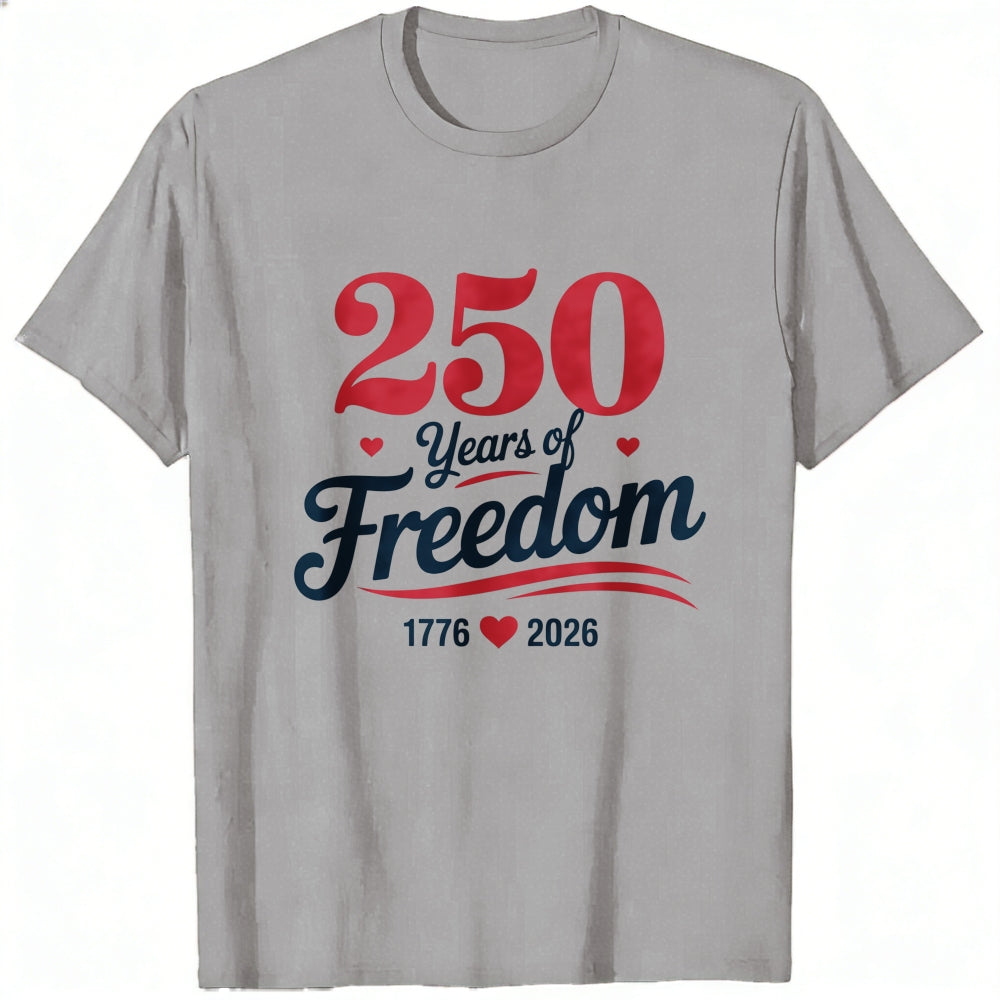 Patriotic American Independence Day 250 Years Of Freedom Classic T-Shirt