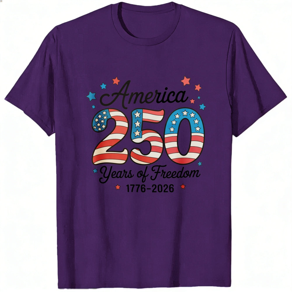 Patriotic American Flag Design Classic T-Shirt America 250 Years Of Freedom 1776 2026
