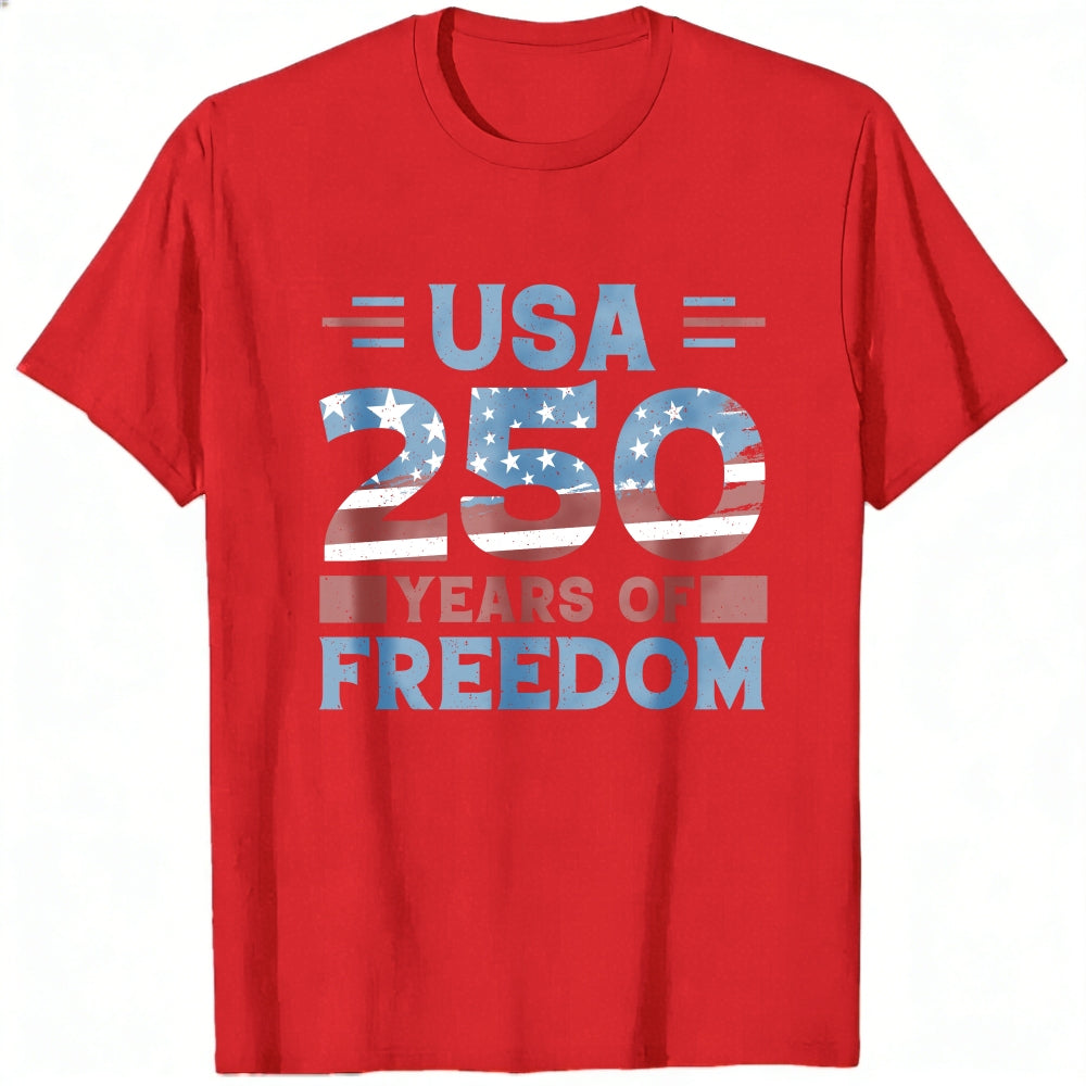Patriotic American Flag Design Classic T-Shirt 250 Years Of Freedom Usa Celebration