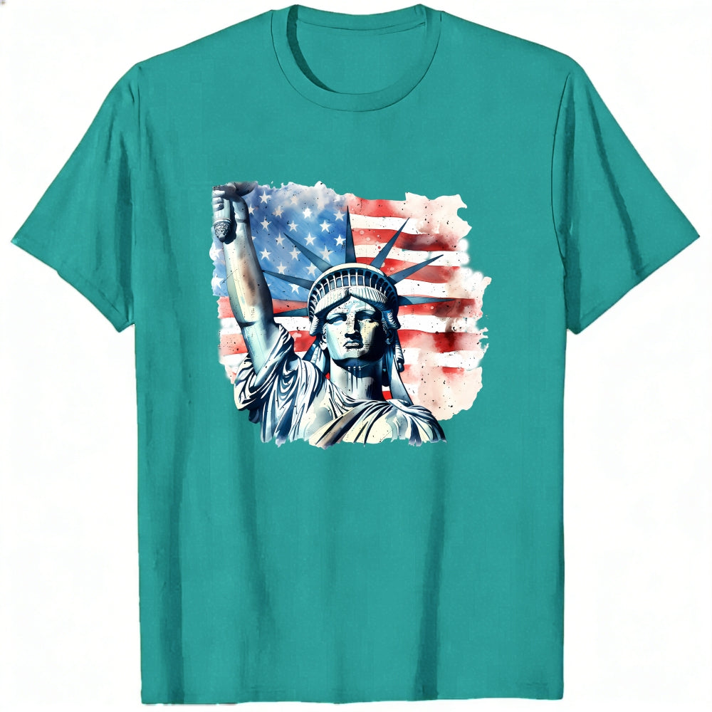 American Flag Statue Of Liberty Classic T-Shirt