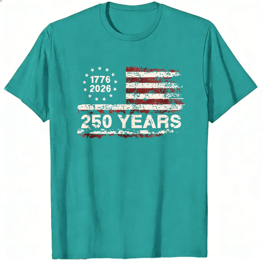 Patriotic American Flag Design Classic T-Shirt 1776 2026 250 Years Celebration