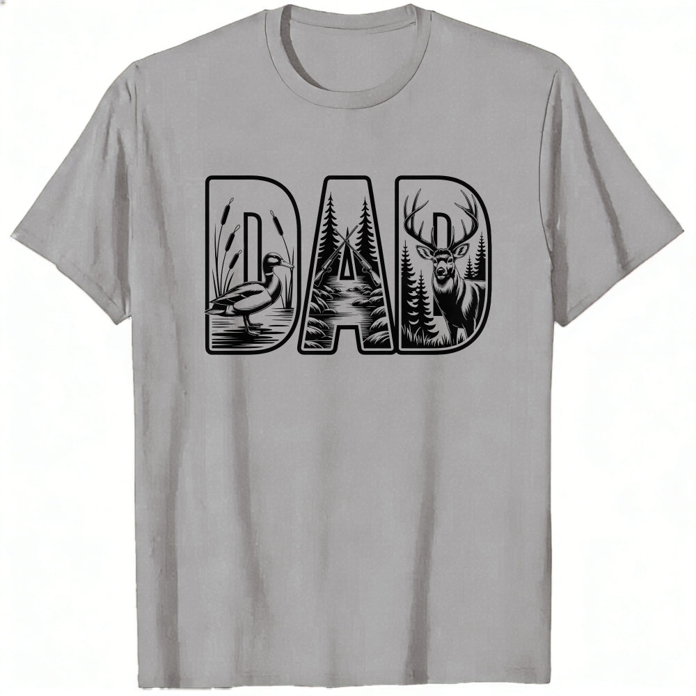 Outdoor Adventure Classic T-Shirt Dad With Duck And Deer Scene
