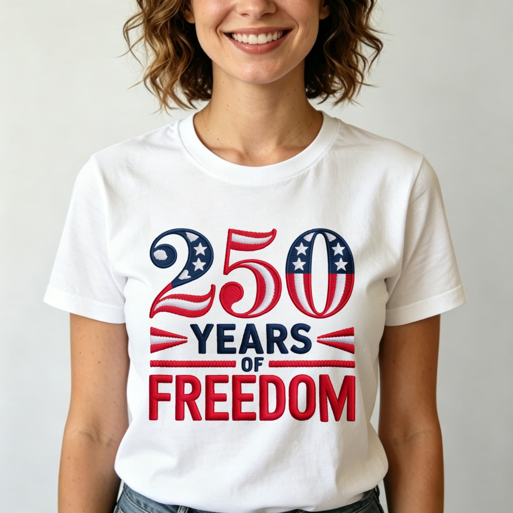 Patriotic American Flag Design Classic T-Shirt 250 Years Of Freedom