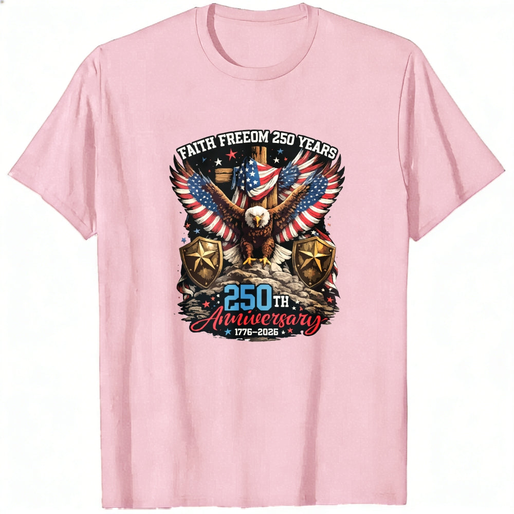 Patriotic Eagle American Flag Classic T-Shirt 250th Anniversary 1776 2026 Faith Freedom