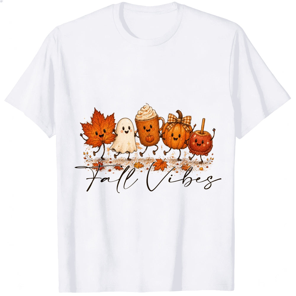 Cute Autumn Kawaii Characters Fall Vibes Classic T-Shirt
