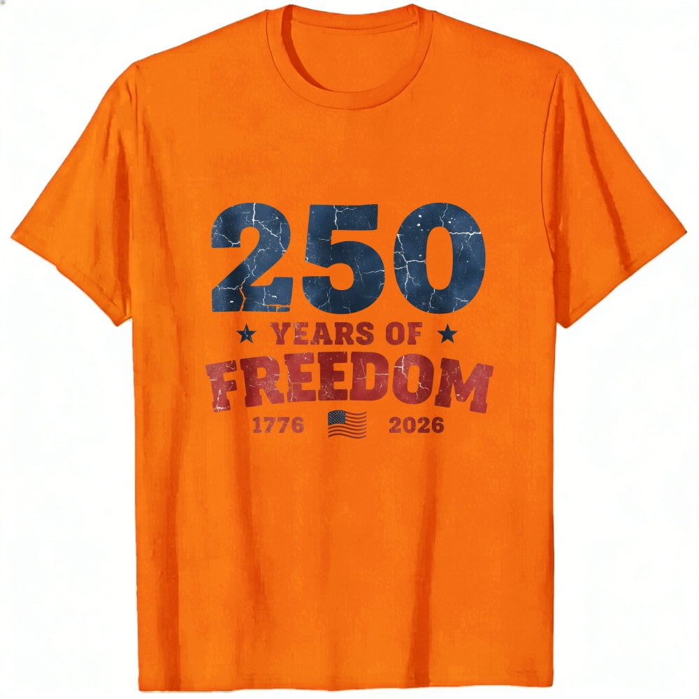 Patriotic American Independence Day 250 Years Of Freedom Classic T-Shirt