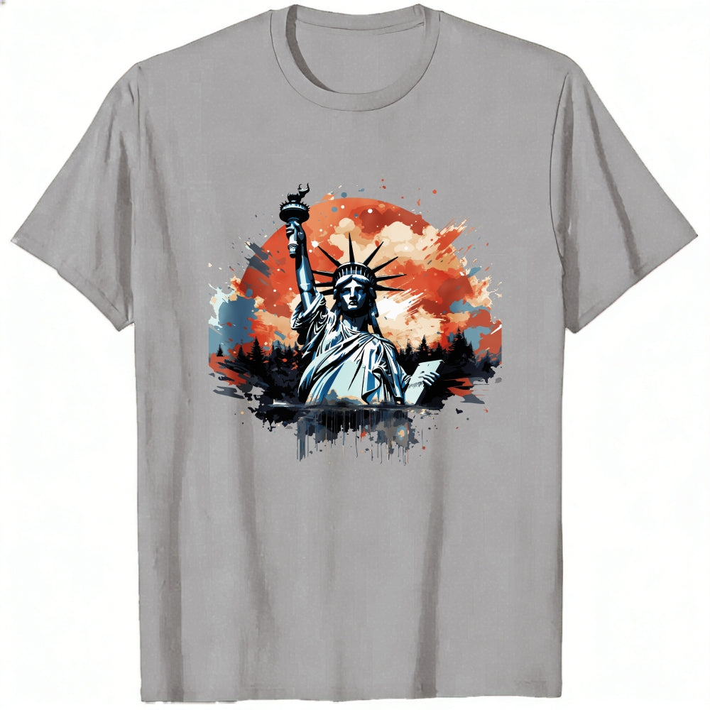 Artistic Statue Of Liberty Sunset Classic T-Shirt