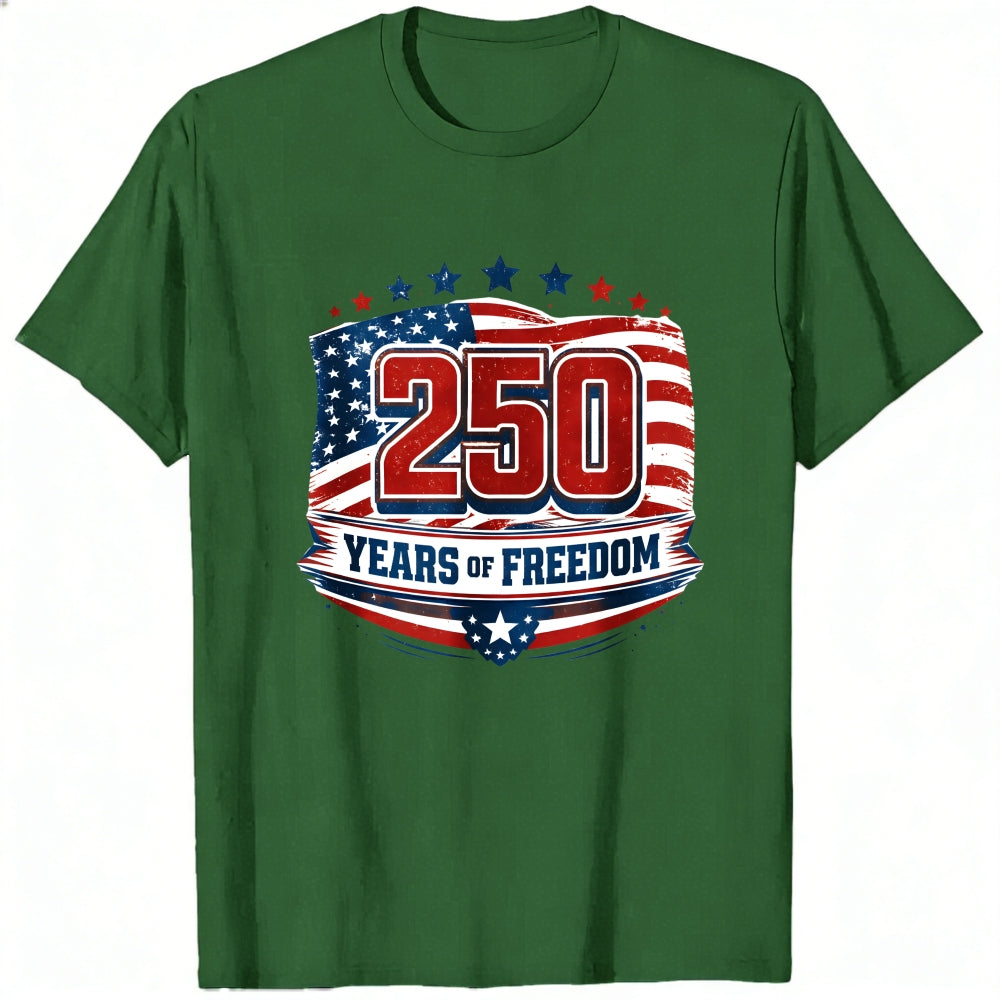 Patriotic American Flag Design Classic T-Shirt 250 Years Of Freedom
