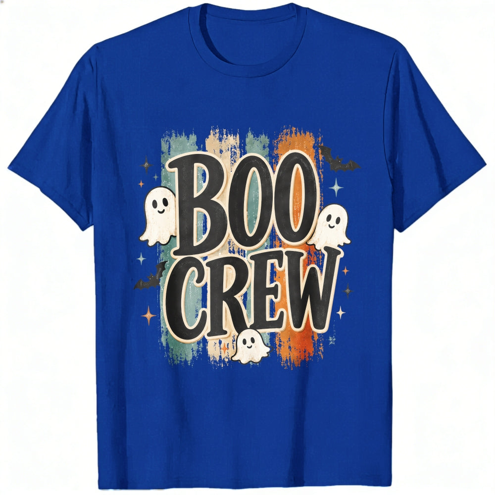 Halloween Retro Boo Crew Ghosts Bats Classic T-Shirt