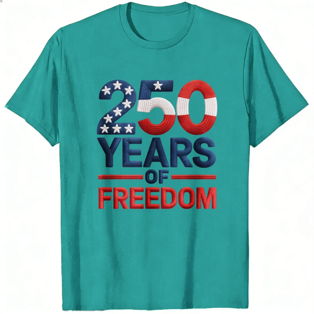 Patriotic American Flag Design Classic T-Shirt 250 Years Of Freedom