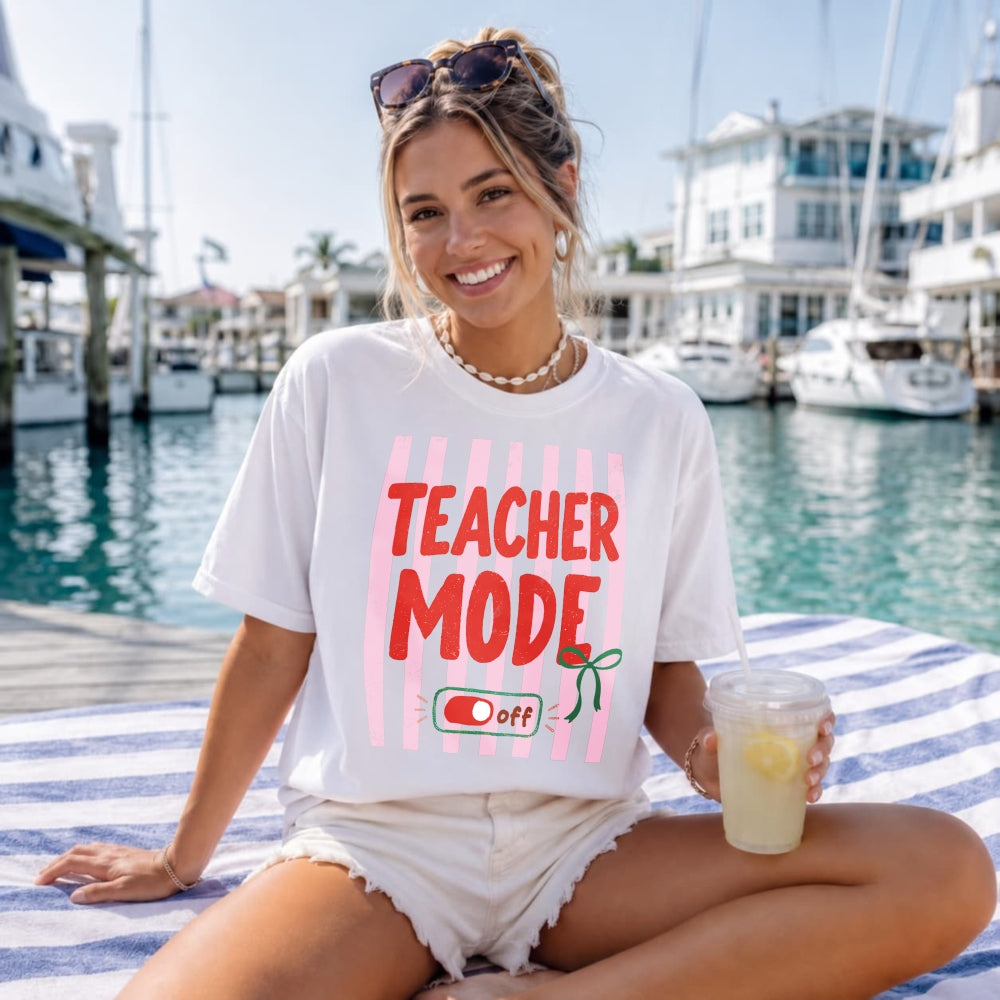Funny Teacher Mode Off Switch Graphic Classic T-Shirt
