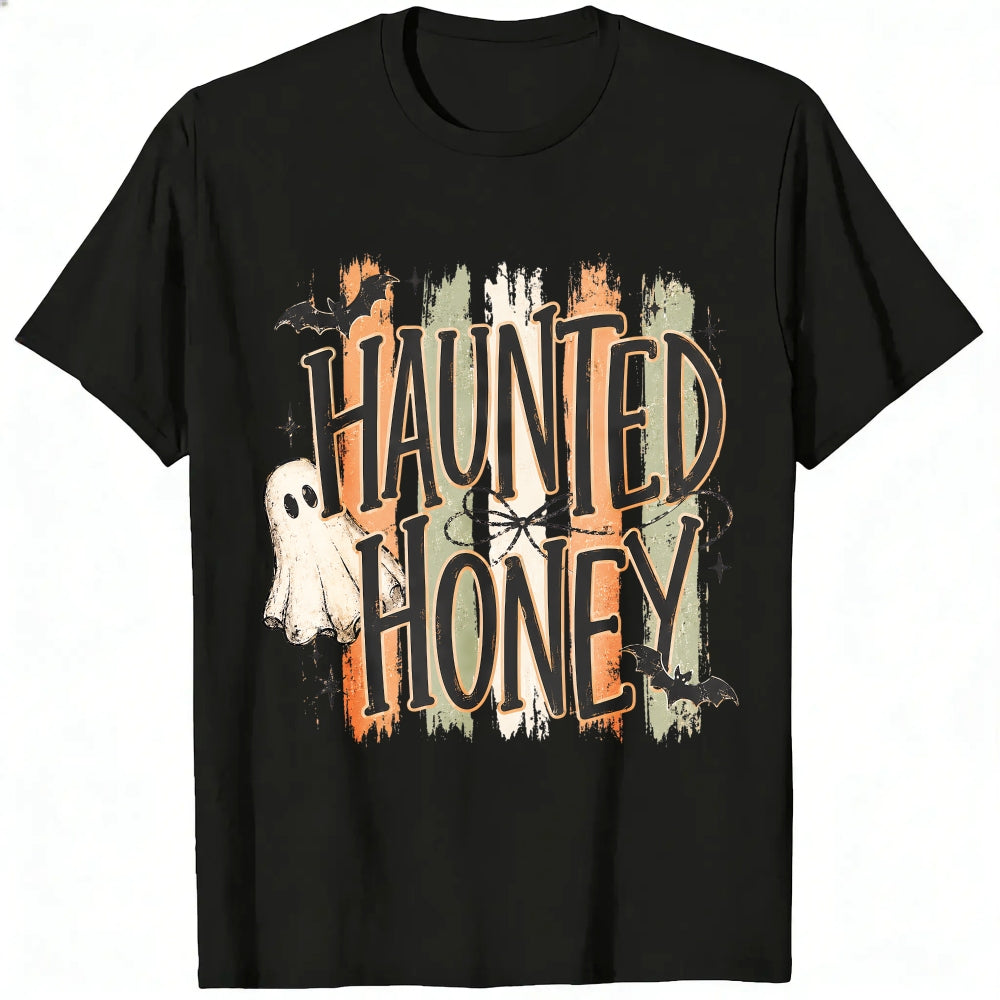 Halloween Haunted Honey Ghost Bat Classic T-Shirt