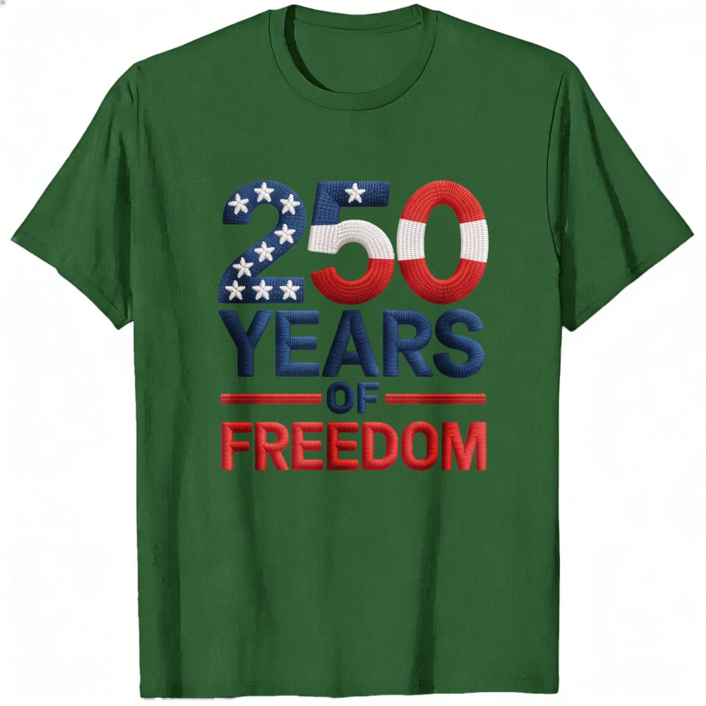 Patriotic American Flag Design Classic T-Shirt 250 Years Of Freedom