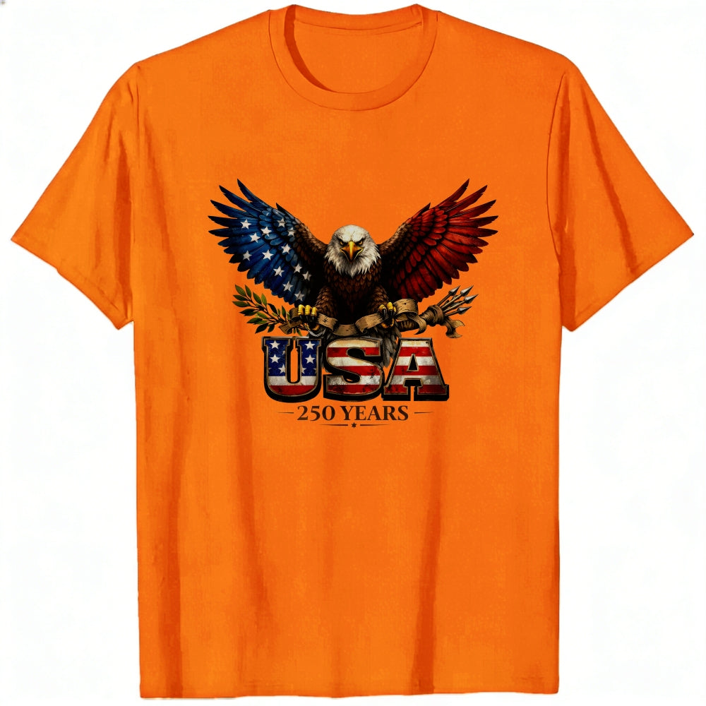 Patriotic Eagle Design Classic T-Shirt Usa Flag And American Symbols
