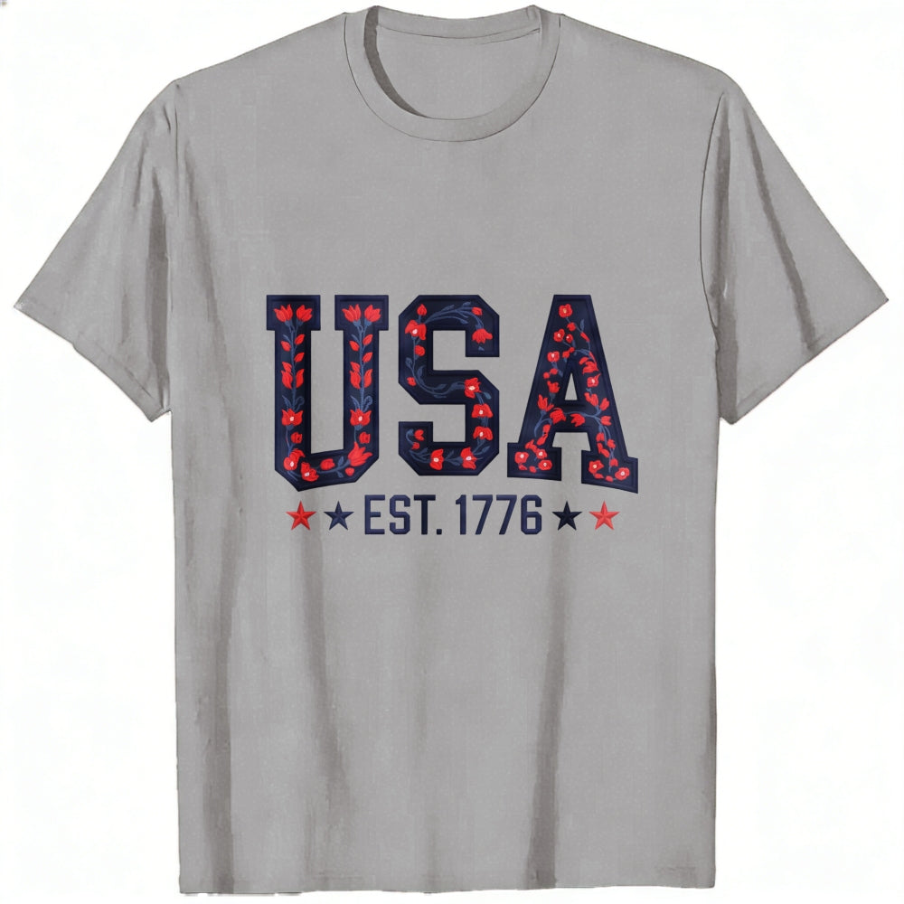 Patriotic Usa Flag Pattern Classic T-Shirt