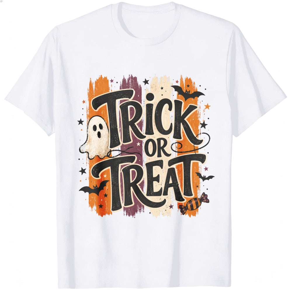 Halloween Vintage Trick Or Treat Ghost Bat Classic T-Shirt