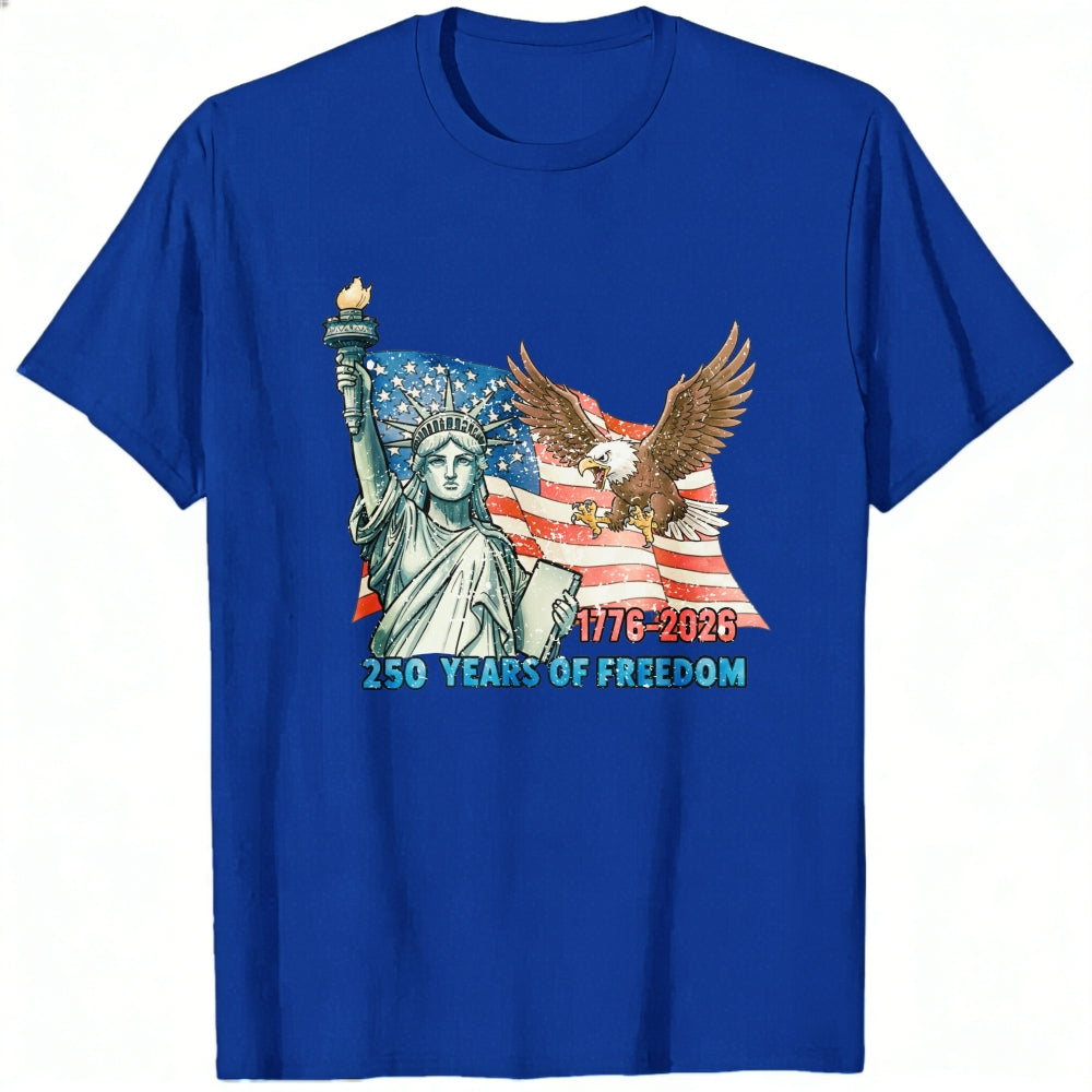 Patriotic American Flag Statue Of Liberty Eagle Classic T-Shirt 250 Years Of Freedom 1776 2026