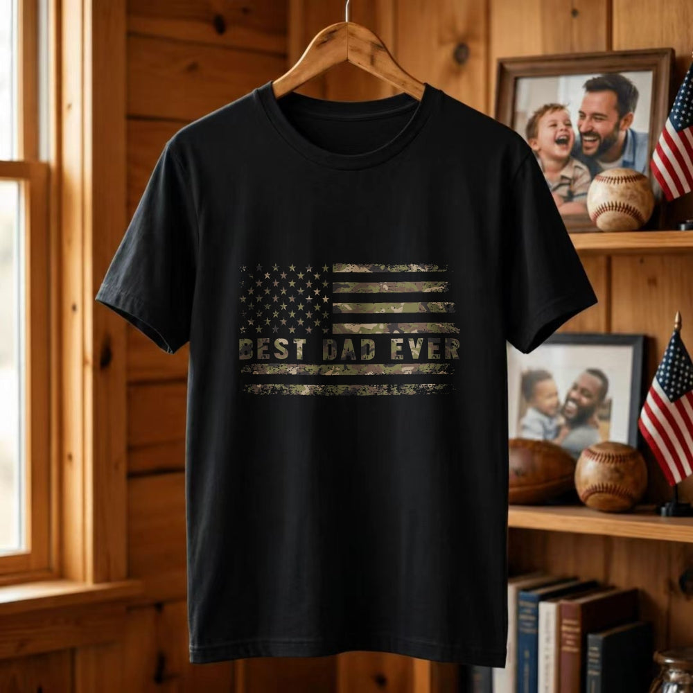 American Flag Camo Best Dad Ever Classic T-Shirt