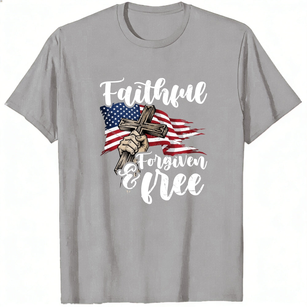 Patriotic Christian Faithful And Free Classic T-Shirt