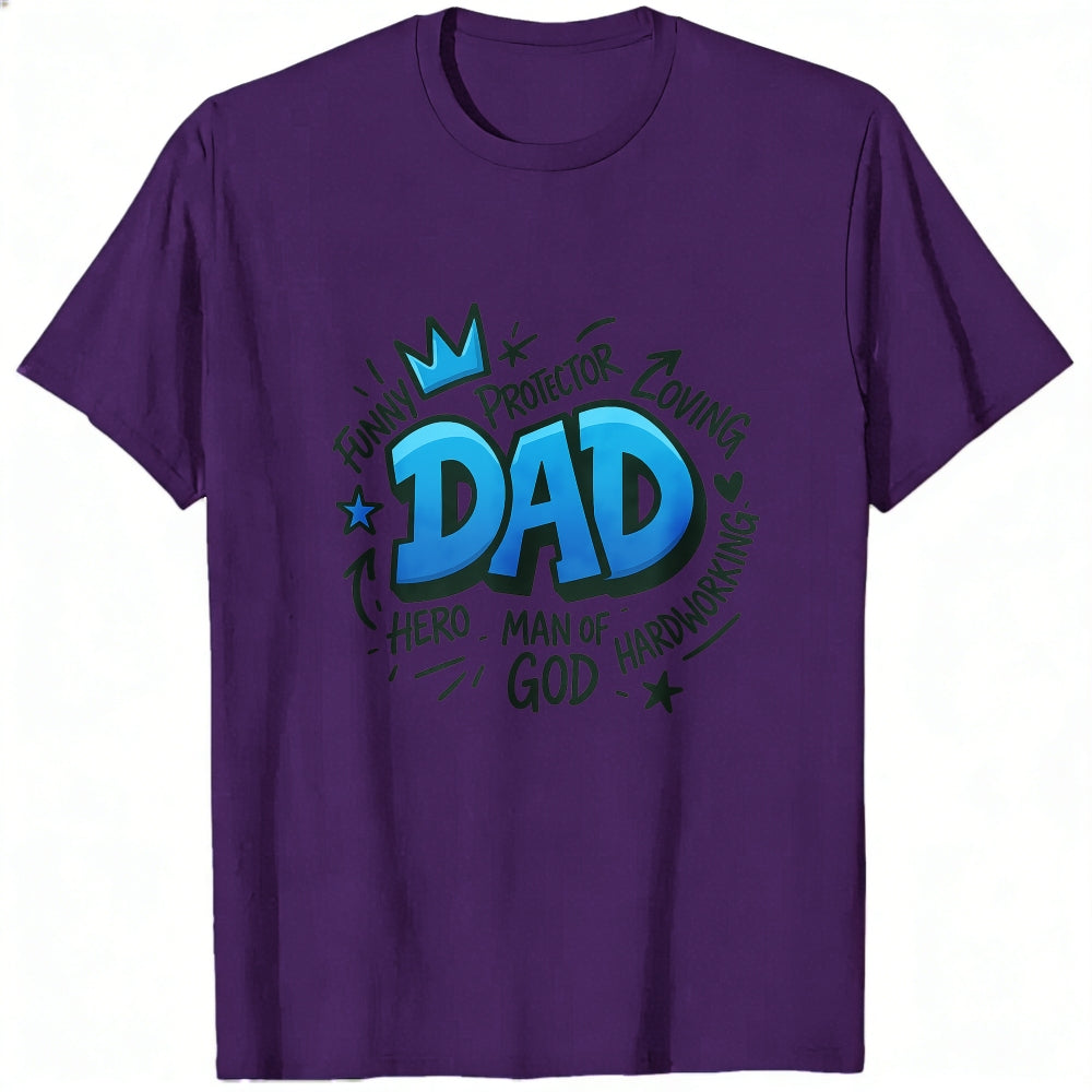 Funny Protector Loving Dad Hero Man Of God Hardworking Classic T-Shirt