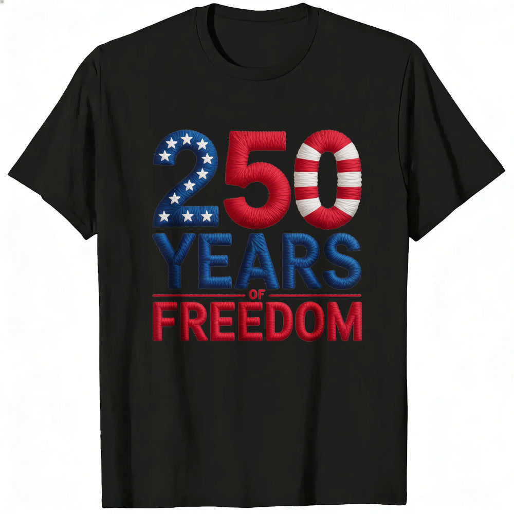 Patriotic American Flag Design Classic T-Shirt 250 Years Of Freedom