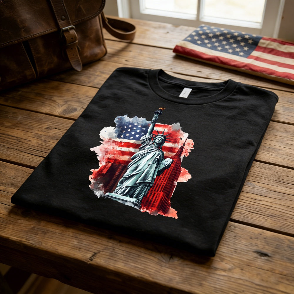 American Flag Statue Of Liberty Classic T-Shirt
