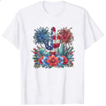 American Flag Cactus And Flowers Classic T-Shirt