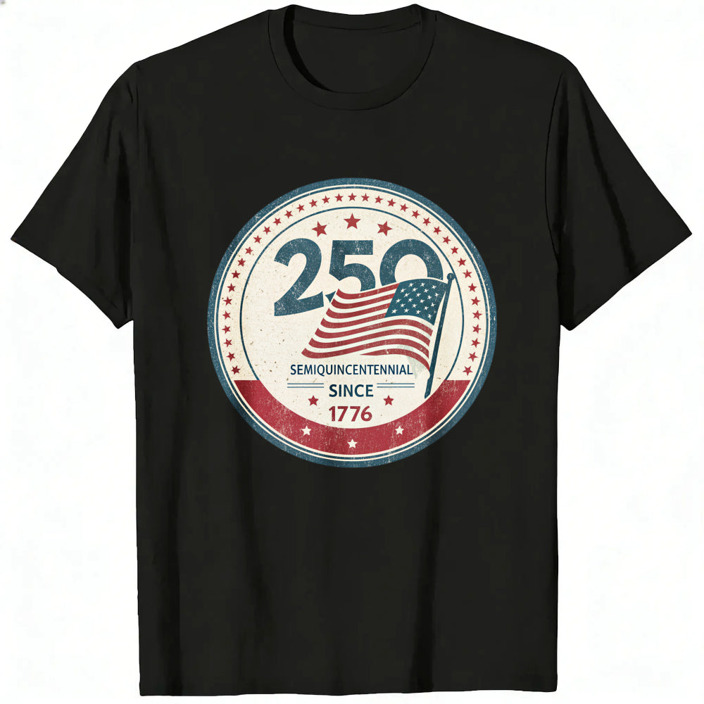 Patriotic American Flag Design Classic T-Shirt 250th SemiQuincentennial Since 1776