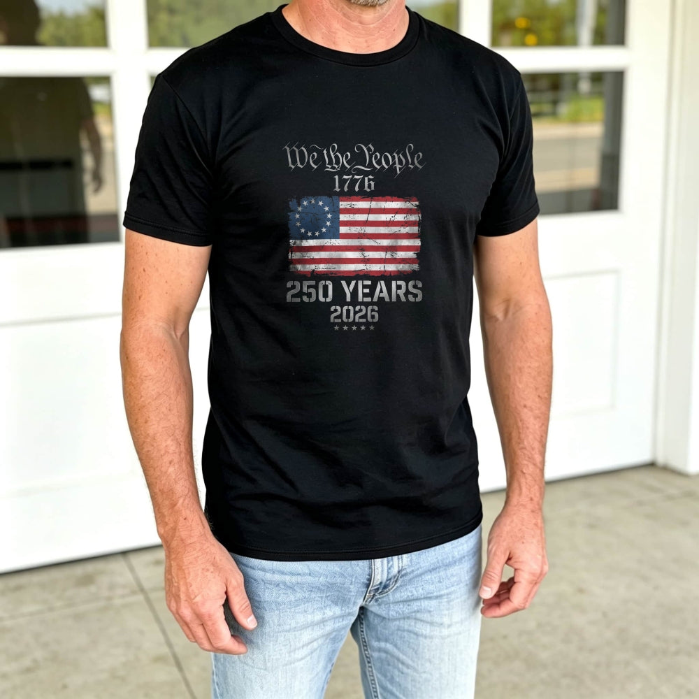 American Flag Patriotic Design Classic T-Shirt We The People 1776 250 Years 2026