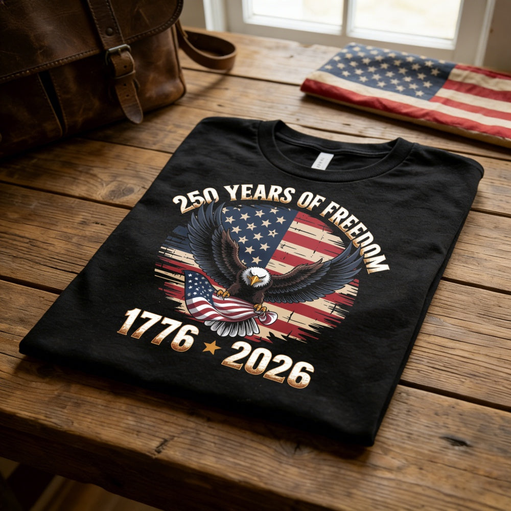 Patriotic Eagle American Flag 250 Years Of Freedom 1776 2026 Classic T-Shirt