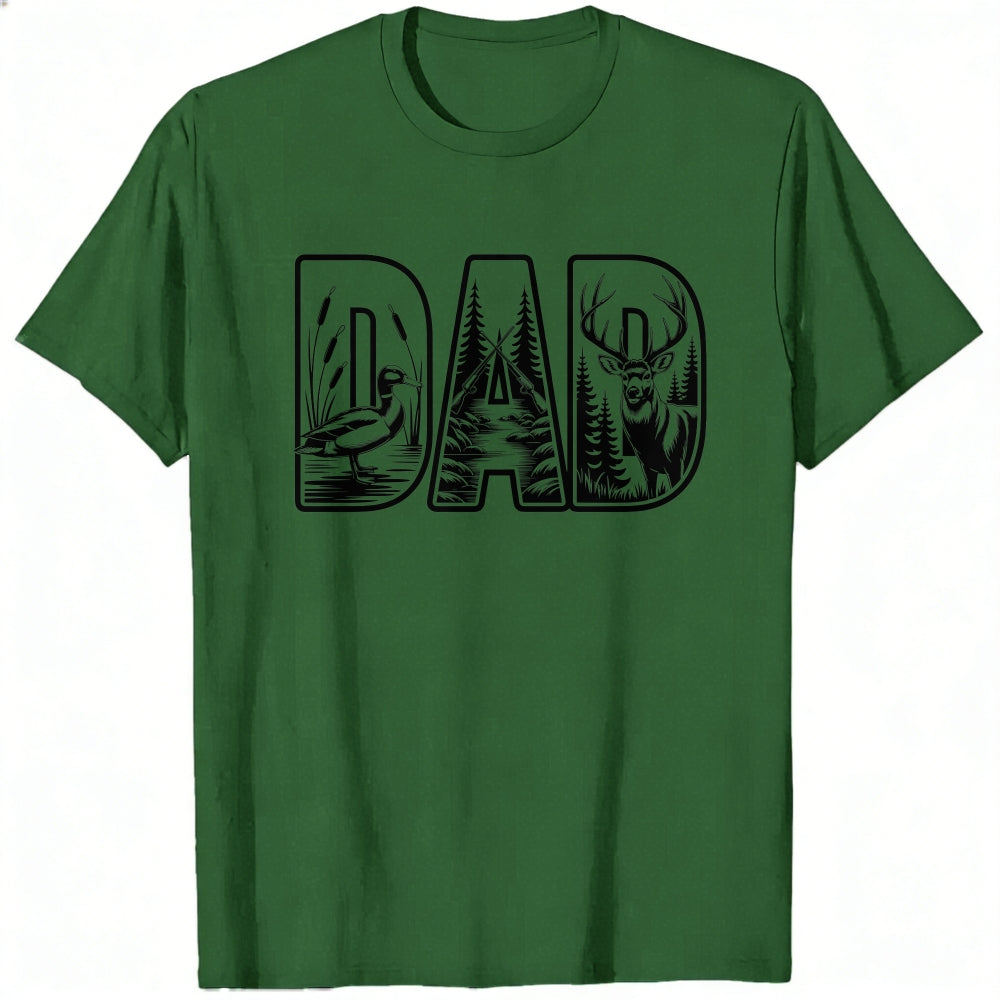 Outdoor Adventure Classic T-Shirt Dad With Duck And Deer Scene