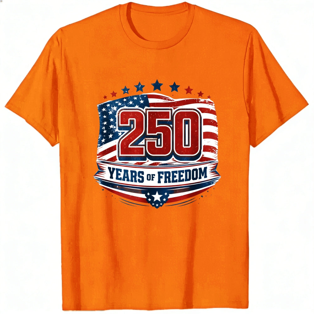 Patriotic American Flag Design Classic T-Shirt 250 Years Of Freedom