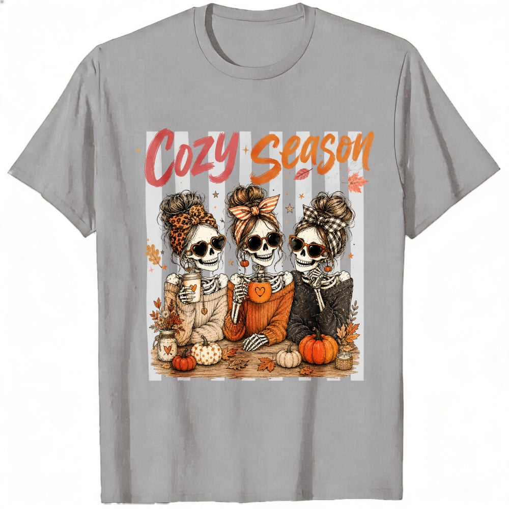 Cozy Autumn Skeletons Girls Pumpkin Spice Classic T-Shirt