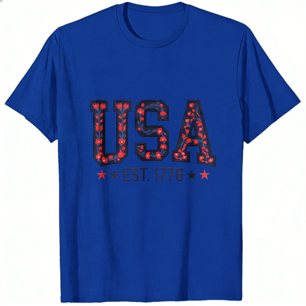 Patriotic Usa Flag Pattern Classic T-Shirt