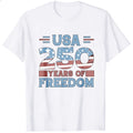 Patriotic American Flag Design Classic T-Shirt 250 Years Of Freedom Usa Celebration