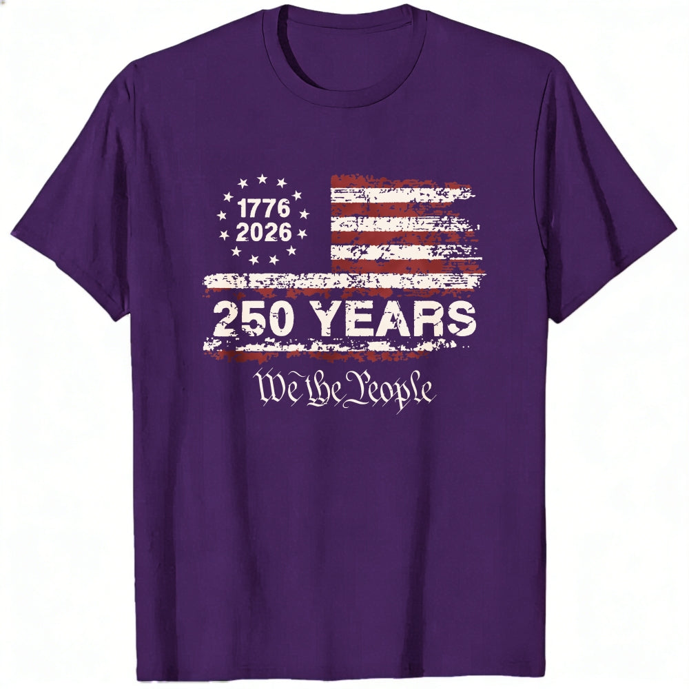 Patriotic American Flag Design Classic T-Shirt 250 Years We The People 1776 2026