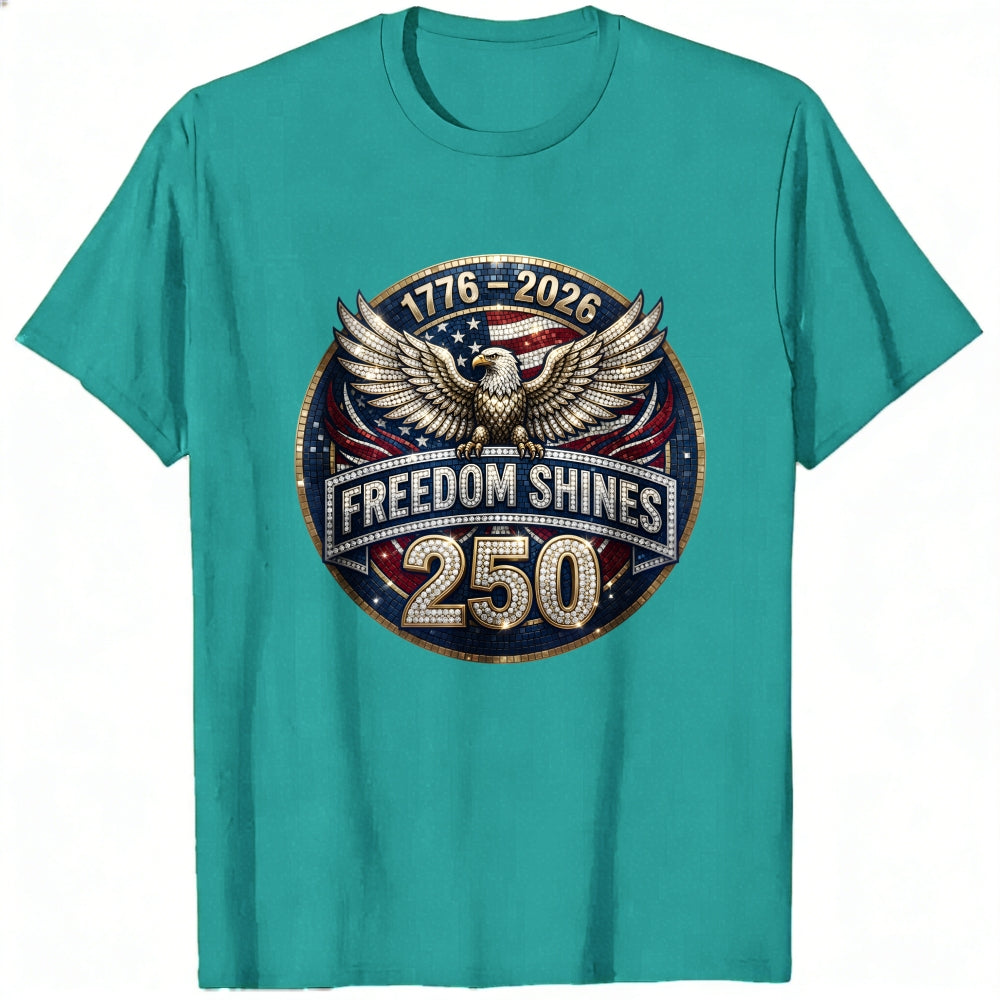 Patriotic Eagle Design Classic T-Shirt Freedom Shines 250 Years 1776 2026