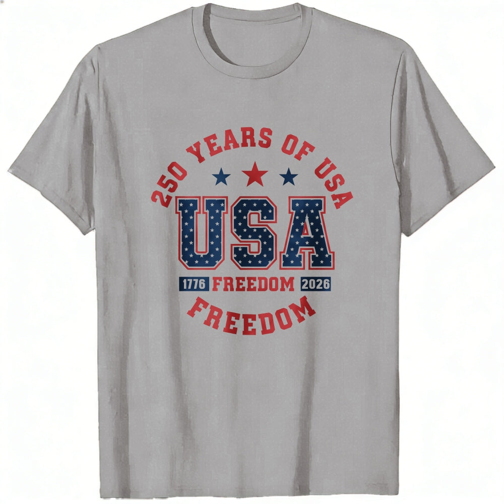 Patriotic American Flag Design Classic T-Shirt 250 Years Of Usa Freedom 1776 2026